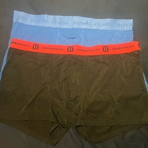 2 pair microfiber boxer briefs....1 Royal Pass. 1 UnderTech both XL